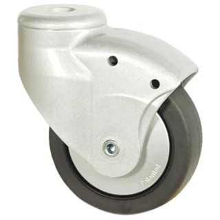 Tente Swivel Castor with 70 kg Load Capacity, 100 mm Wheel Diameter, Thermoplastic Rubber Wheel 5020PJH100L51-10 RAL9006