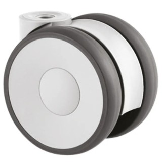 Tente Swivel Castor 80 kg Capacity 75 mm Wheel Diameter Polyurethane Wheel 5920UAP075L51-10 RAL9002