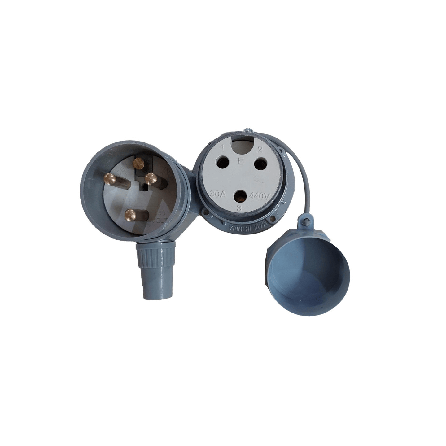 Buy Selvo 30A TPN Metal Clad 3 Pin Plug & Socket GSELTPS11068