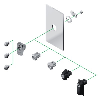 Schneider Electric PanelSeT Series 8 mm Triangular Lock For Use With Spacial S3X NSYTT8CSX