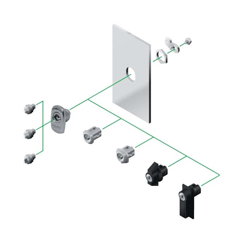 Schneider Electric PanelSeT Series 8 mm Triangular Lock For Use With Spacial S3X NSYTT8CSX
