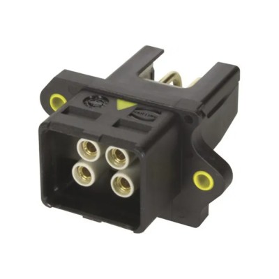 HARTING Compact Power Connector Cable 4 Pole Solder Termination 48V 12A 09462454020