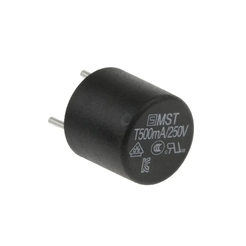 Schurter Non-Resettable Fuse Radial 500mA 250V AC Thermoplastic Body MST 250 0034.6612