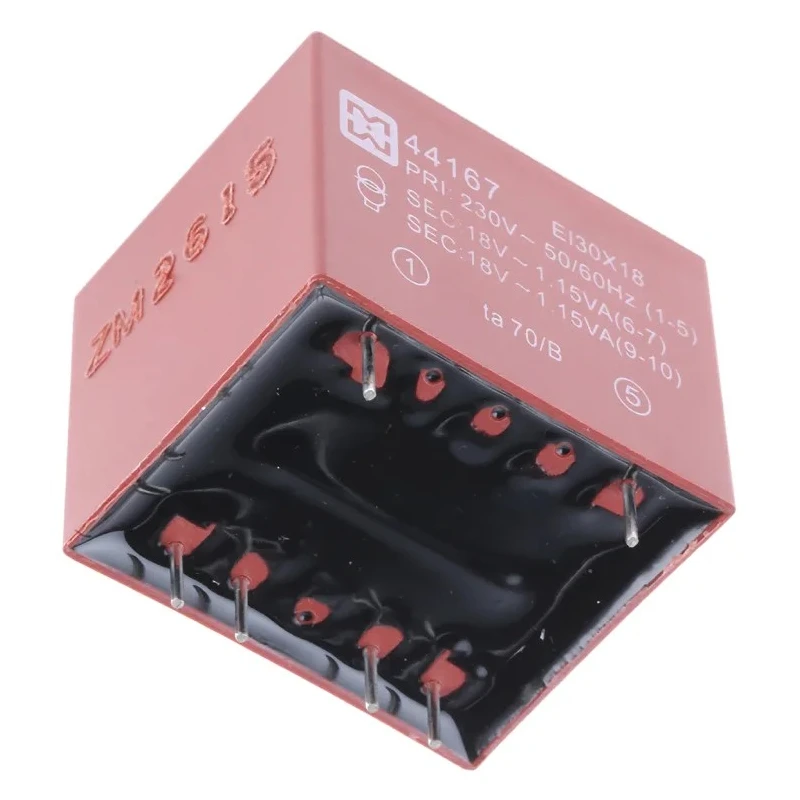 Myrra 18 V AC 2 Output PCB Transformer EN 61558-2-6 2.3 VA 230 V AC 44167