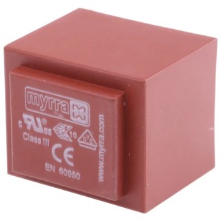 Myrra 12 V ac 2 Output PCB Transformer, EN 61558-2-6 Certified, 2.3 VA, 230 V ac Primary Voltage 44165