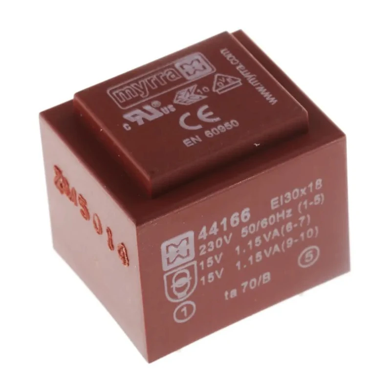 Myrra 15 V AC 2 Output Through Hole PCB Transformer 2.5 VA 44166