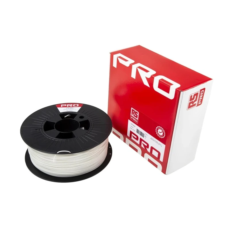 RS PRO 1.75 mm White PLA 3D Printer Filament, 1 kg 174-0002