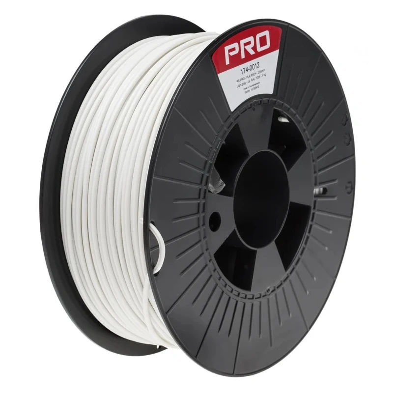 RS PRO 2.85 mm Grey PLA 3D Printer Filament, 1 kg 174-0012