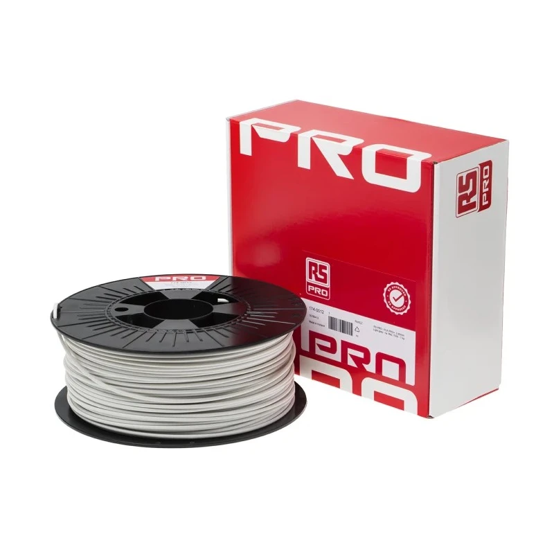 RS PRO 2.85 mm Grey PLA 3D Printer Filament, 1 kg 174-0012