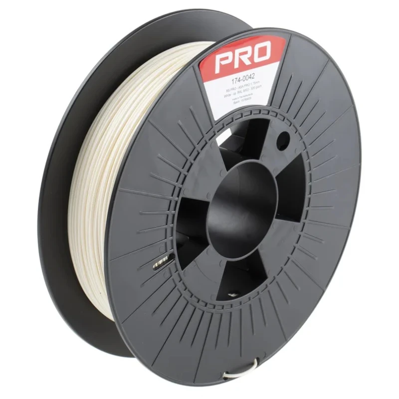 RS PRO 1.75 mm White ASA 3D Printer Filament, 500 g 174-0042