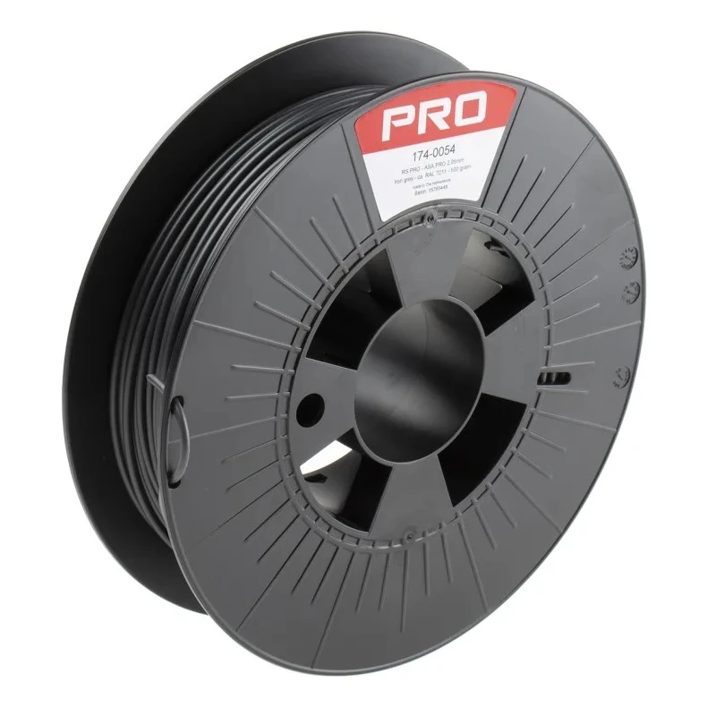 RS PRO 2.85 mm Grey ASA 3D Printer Filament, 500 g 174-0054