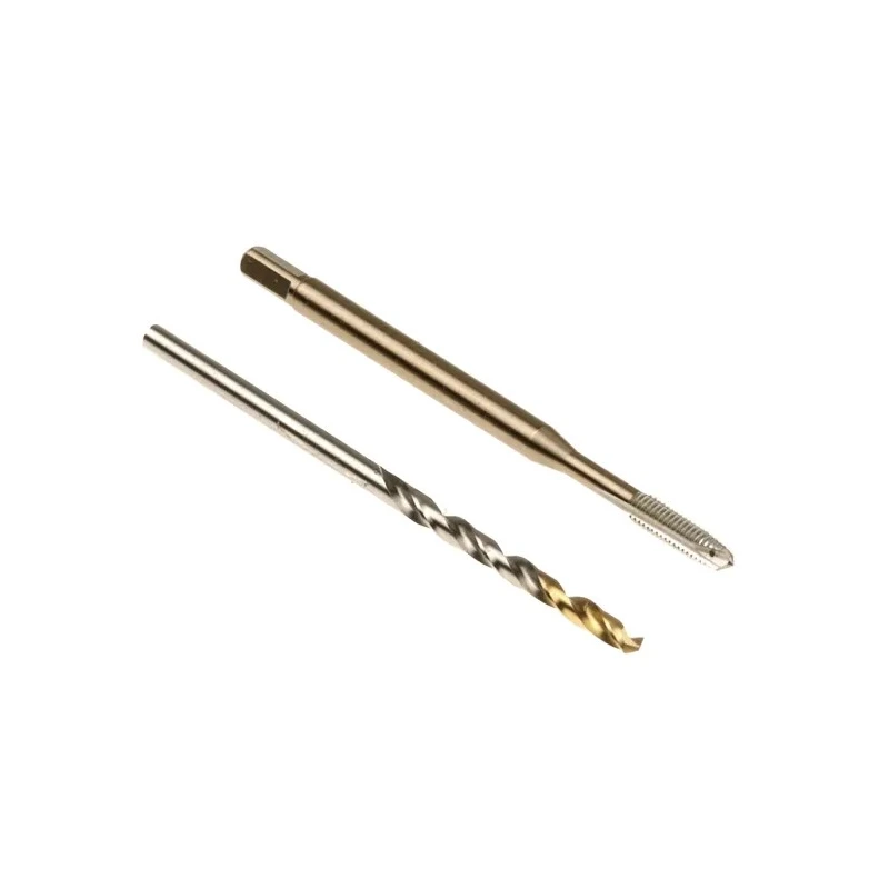 Dormer Machine Tap & Drill Set M3 Thread DIN ISO Standard High Speed Steel Tin Coated L001EP00M3XA002