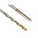 Dormer Tap & Drill Set, M3 Thread, Hand Tap, Straight Flute, HSS Tin Coated, DIN ISO Compliance L000E500M3NO2XA002