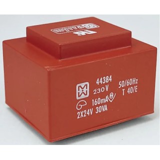 Myrra 30 VA Through Hole PCB Transformer, 15 V ac Secondary, 230 V ac Primary Voltage, UL 1585, UL 94 VO, EN 44382