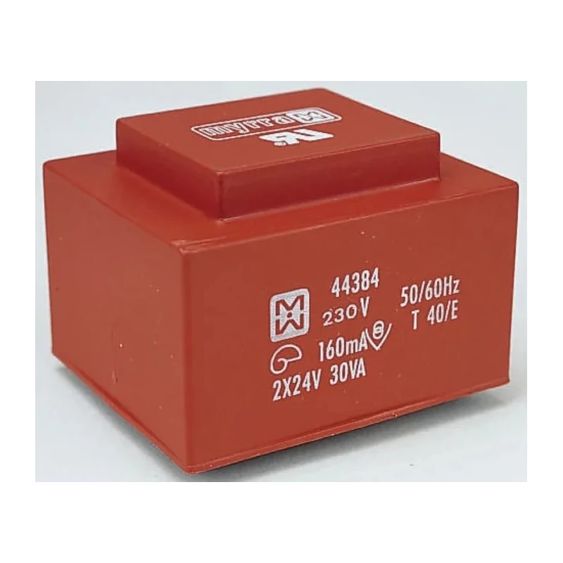 Myrra 30 VA Through Hole PCB Transformer, 15 V ac Secondary, 230 V ac Primary Voltage, UL 1585, UL 94 VO, EN 44382