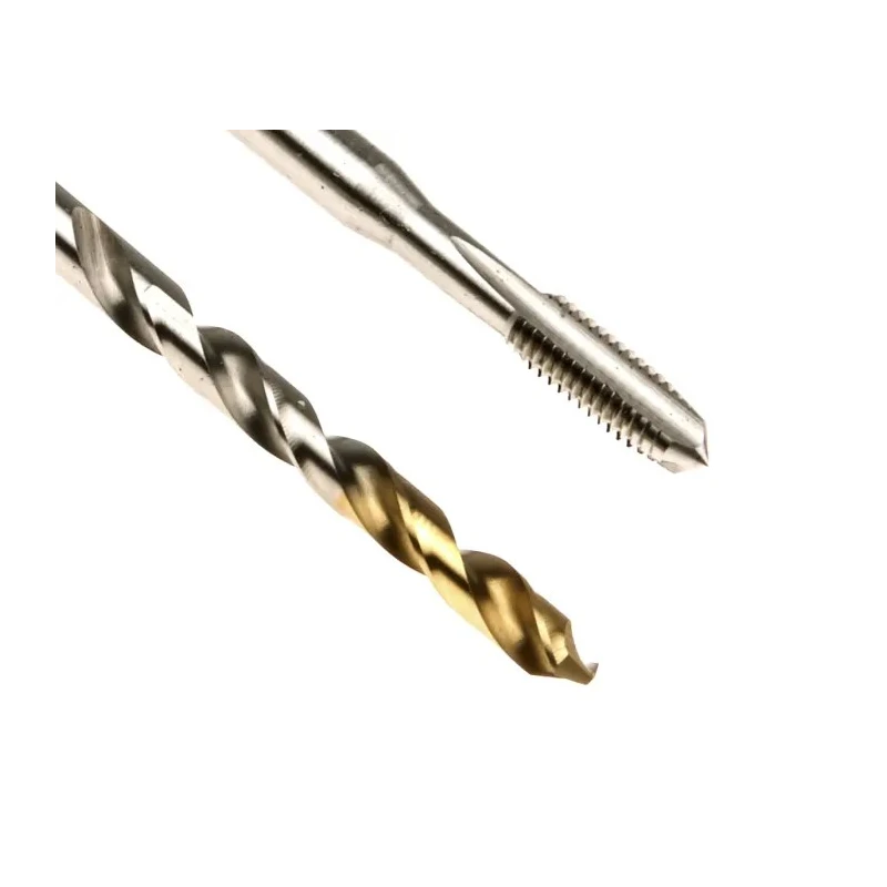 Dormer Tap & Drill Set, M5 Thread, Hand Tap, HSS Tin Coated, Straight Flute, 2 Pieces L000E500M5NO2XA002