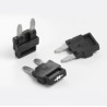 Wickmann 1A Black Car Fuse Model 02400113P, Thermoplastic Body, Operating Temp. -40°C to 85°C 02400113P