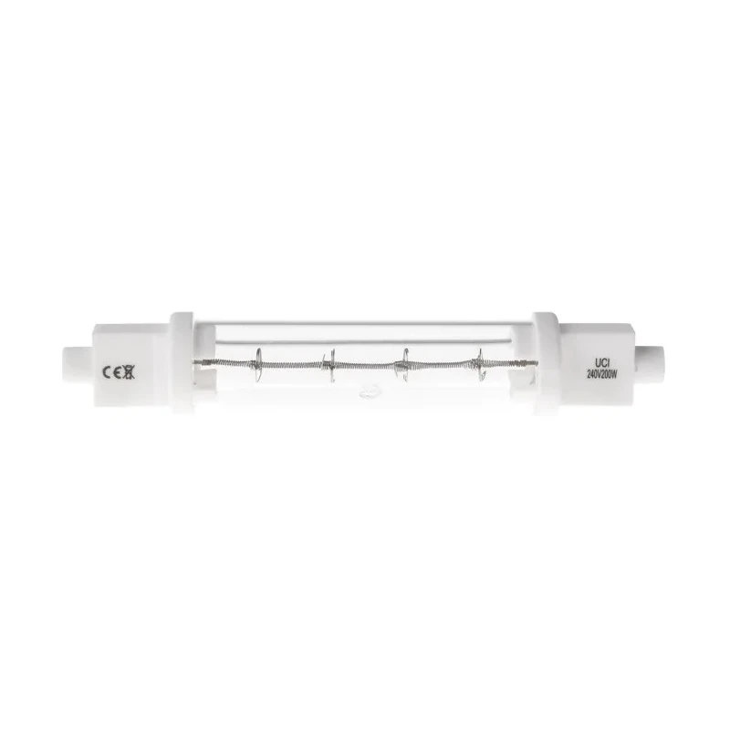 RS PRO 200 W Infrared (IR) Heat Lamp R7S Base 118 mm Length 230V 796-0079