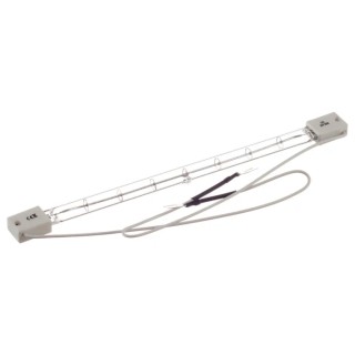 RS PRO Infrared (IR) Heat Lamp 230V 500W Quartz Clear Finish SK15 Caps 216mm Length 796-0104