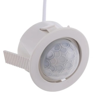 RS PRO Passive Infrared PIR Sensor Ceiling Mounted 230V AC 28mm Diameter 30mm Height IP40 796-2040