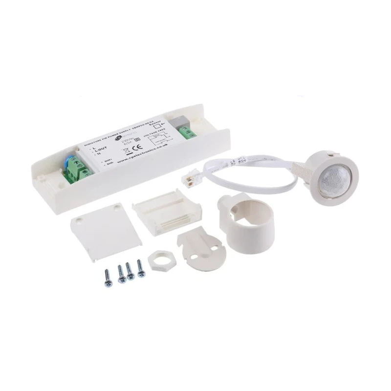 RS PRO Passive Infrared PIR Sensor Ceiling Mounted 230V AC 28mm Diameter 30mm Height IP40 796-2040