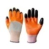 Robustt Multicolor Nylon Nitrile Half Coated (Back Also) Industrial Safety Hand Gloves (Pack of 500)