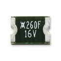 Wickmann 2.6 A Resettable Fuse 16V DC MiniSMD Polymer Body RF1184-000