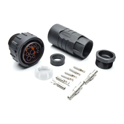 Amphenol Industrial Circular Connector 9 Contacts Cable Standard Socket Female IP67 IP69K Duramate AHDP06-24-91S-BS1-K06X