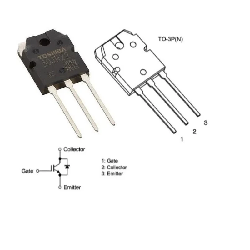 Toshiba N-Channel Discrete IGBT 50 A 600 V 3-Pin TO-3P Through Hole GT50JR22