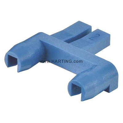 HARTING HAN Modular Series Coding Element 10B, Blue Polycarbonate, 2 Contacts, 250V, Model 09140009972
