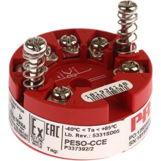 PR Electronics 5300 Series Temperature Transmitter with 4-20mA Current Output, 44mm Diameter, 30V Supply, -40°C to 5331D3B