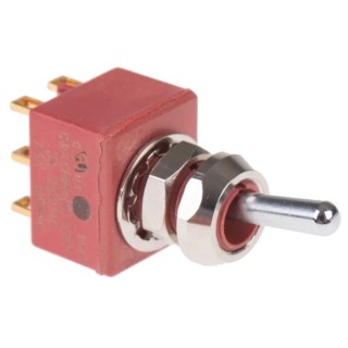 C & K Toggle Switch Panel Mount On-On DPDT, Solder Terminal, 28 V dc, 125 V ac E201SYZQE