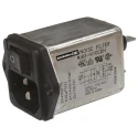 Roxburgh EMC 250 V AC 250 V DC 6A Panel Mount IEC Filter Male 2 Pole Faston RIR306CEH