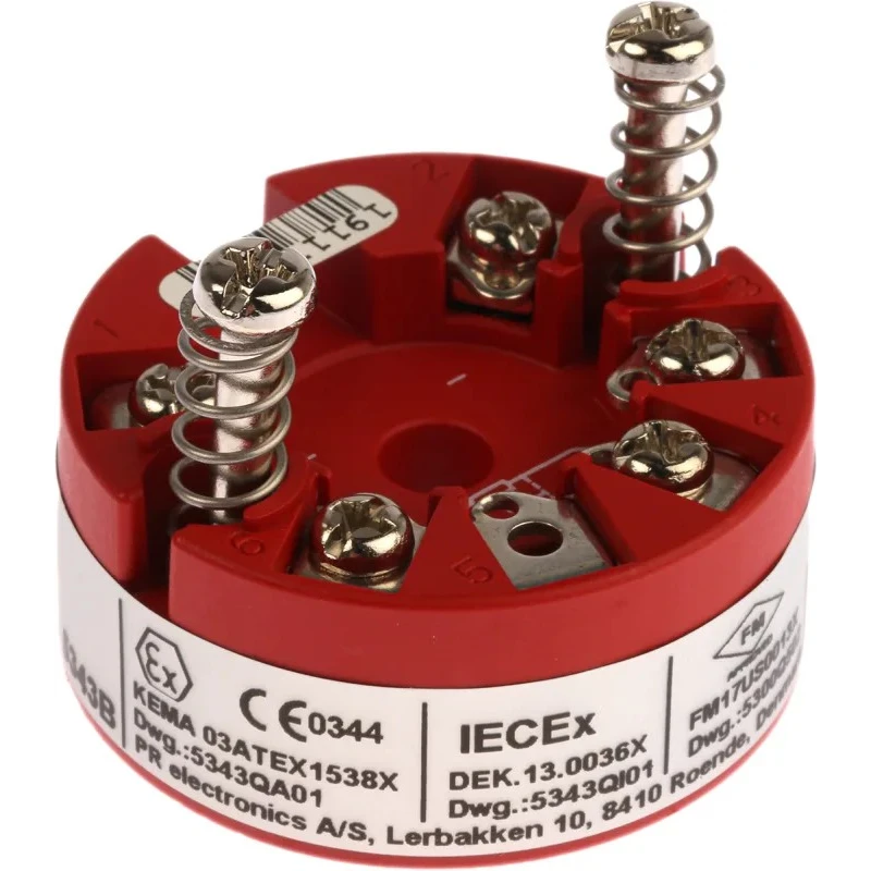 PR Electronics 5343B Potentiometer Input 2-Wire Level Transmitter, 30V Supply, Operating Temperature -40°C to 85°C 5343B