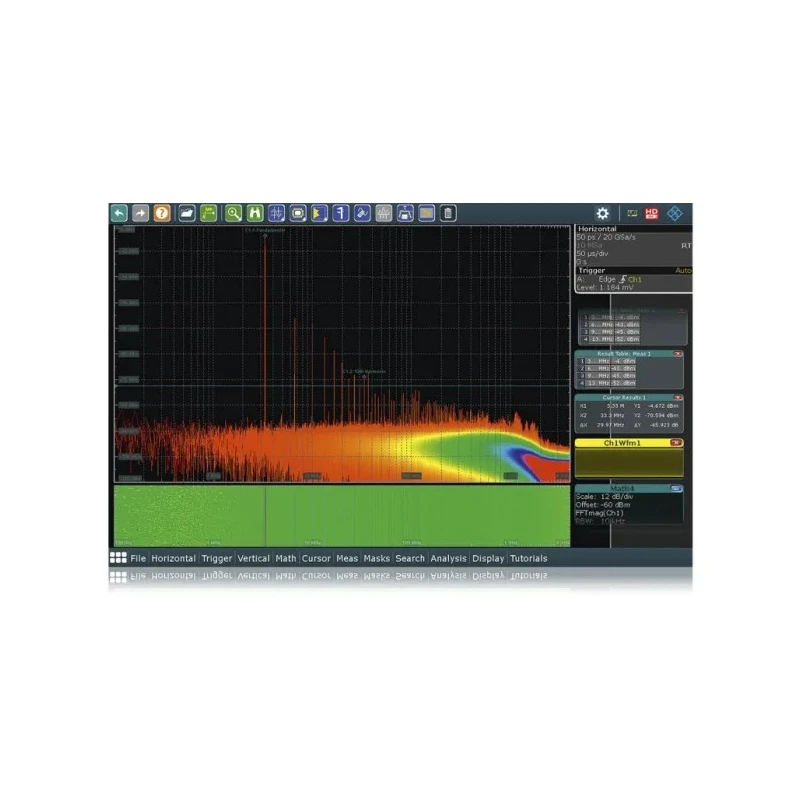 Rohde & Schwarz Spectrum Analysis and Spectrogram Oscilloscope Software for Use with RTC3000 Oscilloscope RTM-K37