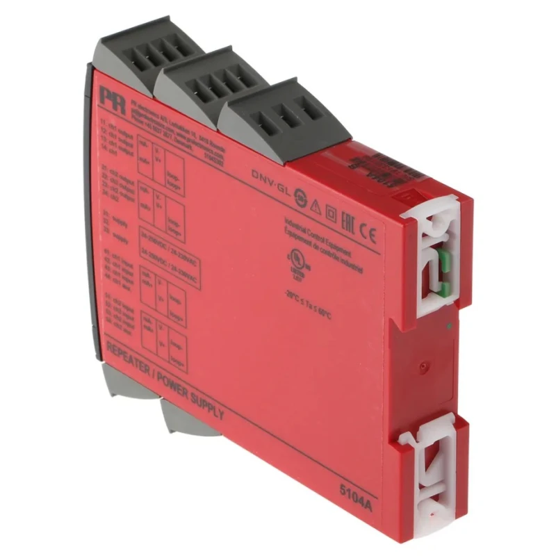 PR Electronics 2 Channel Galvanic Barrier Analogue DIN Rail Mount 21.6-300V AC 5104AB