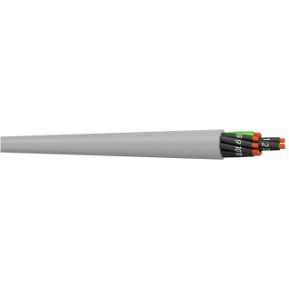 AXINDUS Control Cable 7 Cores 1mm² 17 AWG Unscreened Grey PVC Sheath 50 m H05VV5F