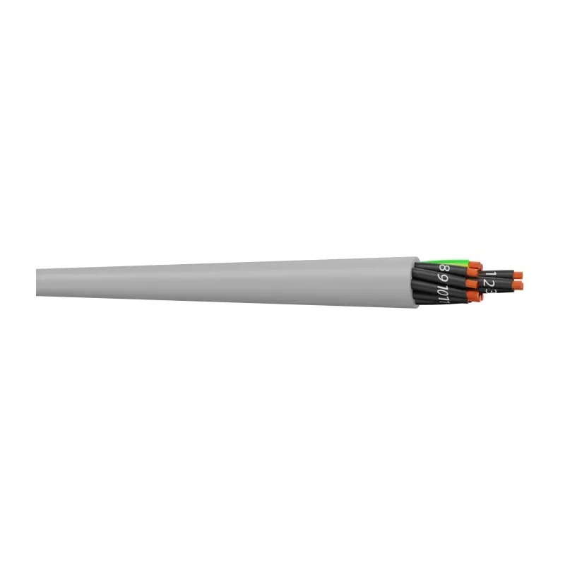 AXINDUS Control Cable 7 Cores 1mm² 17 AWG Unscreened Grey PVC Sheath 50 m H05VV5F