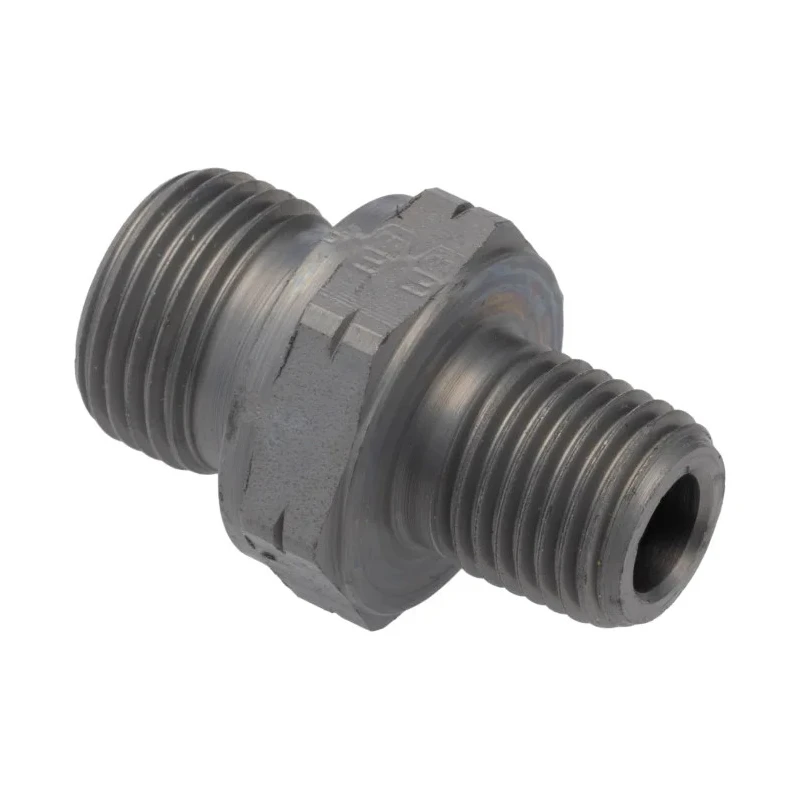 Parker Hydraulic Straight Threaded Adapter Male G Steel 0.375 in Hose ID 6F3MK4S