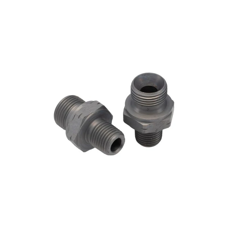 Parker Hydraulic Straight Threaded Adapter Male G Steel 0.375 in Hose ID 6F3MK4S