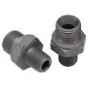 Parker Hydraulic Straight Threaded Adapter Male G Steel 0.375 in Hose ID 6F3MK4S