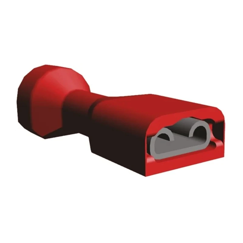 TE Connectivity Ultra-Fast .187 Red Insulated Female Spade Connector Crimp 4.75 x 0.81 mm Tab Size 22 AWG to 18 2-520274-2