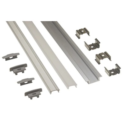 PowerLED Aluminium Recessed LED Mount for Flexible LED Strips 1 m Length 25 mm Width EXT3