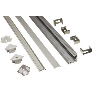 PowerLED Aluminium LED Mount Channel for Flexible LED Strips 1 m Length 19 mm Width EXT4