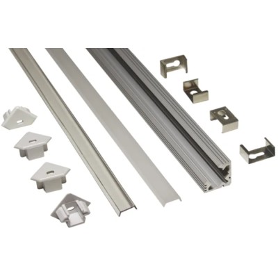 PowerLED Aluminium LED Mount Channel for Flexible LED Strips 1 m Length 19 mm Width EXT4