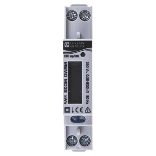 Chauvin Arnoux Energy 1 Phase Digital LCD Energy Meter 120mm Cutout Height 7 Digits 32A Direct Connection P01330740