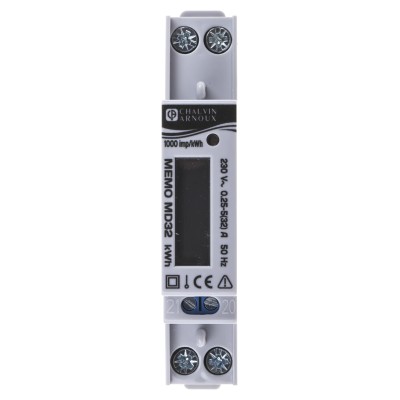 Chauvin Arnoux Energy 1 Phase Digital LCD Energy Meter 120mm Cutout Height 7 Digits 32A Direct Connection P01330740