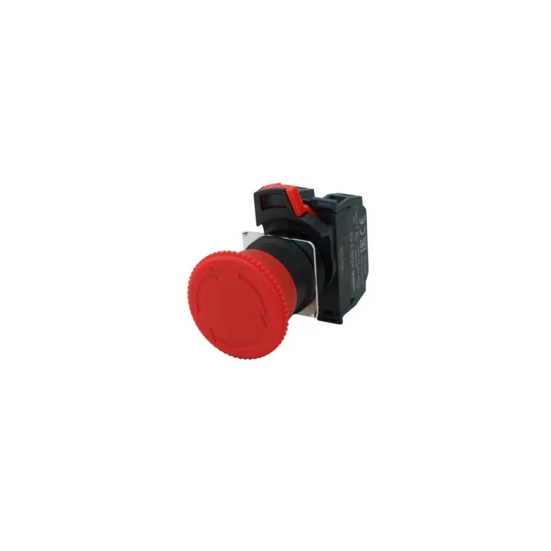Omron A22NE-P Series Turn Reset Emergency Stop Push Button Panel Mount 22mm Cutout 2 NC IP65 A22NE-P