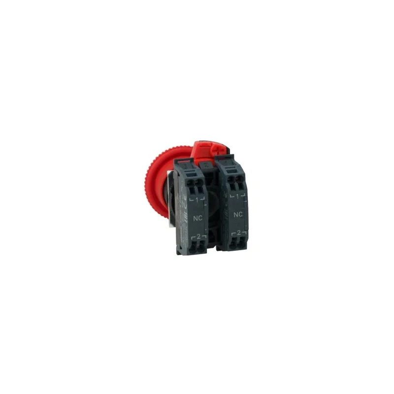 Omron A22NE-P Series Turn Reset Emergency Stop Push Button Panel Mount 22mm Cutout 2 NC IP65 A22NE-P