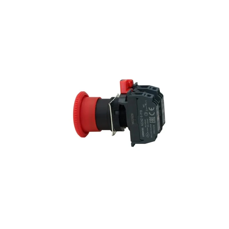Omron A22NE-P Series Turn Reset Emergency Stop Push Button Panel Mount 22mm Cutout 2 NC IP65 A22NE-P